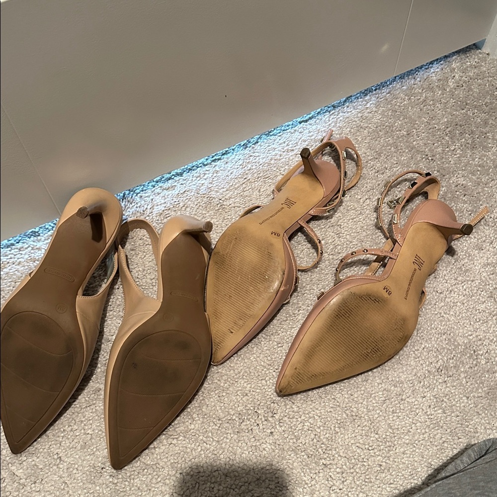 Elegant Nude Slingback Heels - Picture 2 of 2